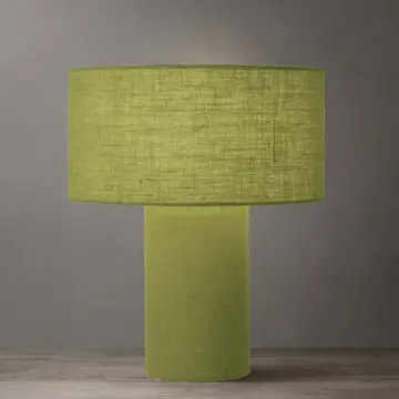 Moonlight Table Lamp - Pool Blue Linen Shade, Dimmer Switch