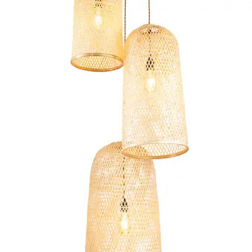 Three Lights Rattan Pendant
