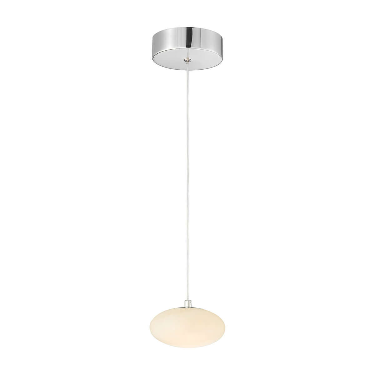 Spanish Alabaster Pendant // Chrome