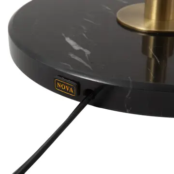 Floor Lamp Rancho Mirage 61" Black Gold Shade Brass Dimmer