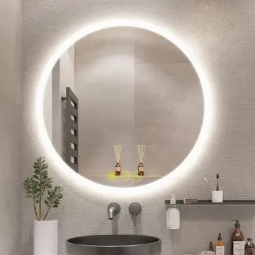Led Bathroom Mirror Round Backlit Anti-Fog Dimmable 28
