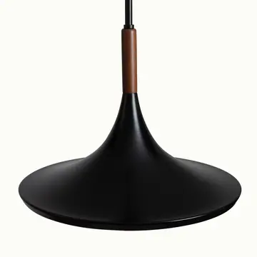 Pendant Light 8" Matte Black Lodi Small