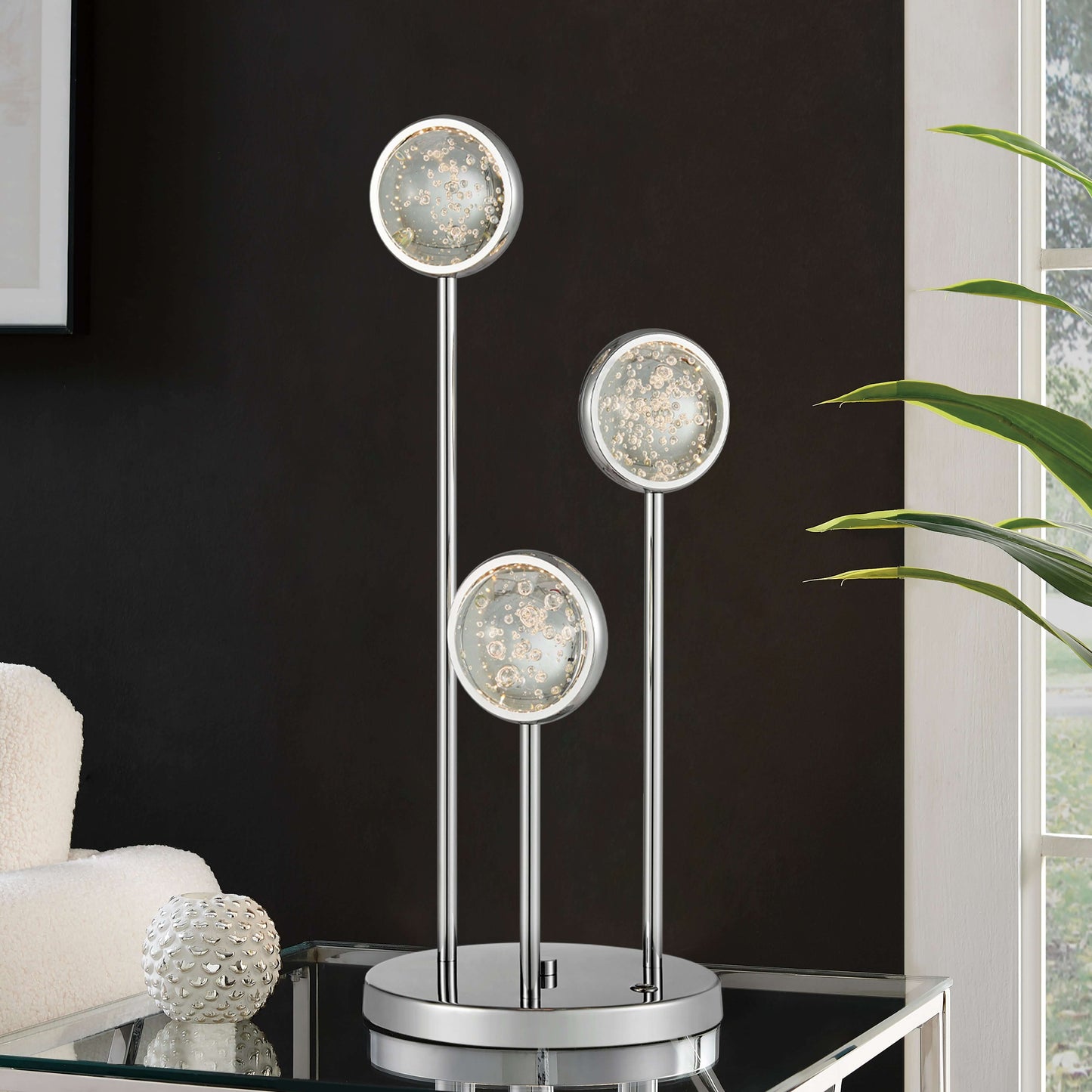 Chrome Bubble LED Table Lamp