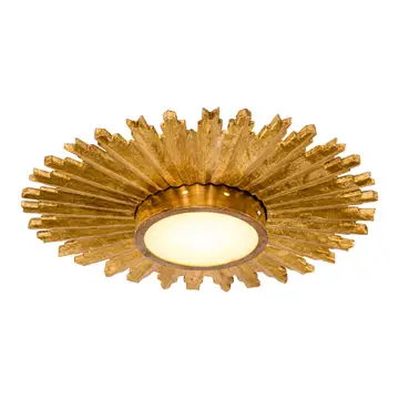 Ceiling Light 22" Farmhouse Led Gold Flush Mount