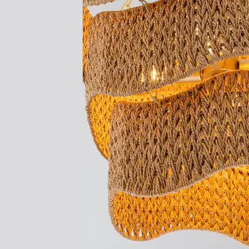Contemporary Modern Braided Woven Coastal Chandelier