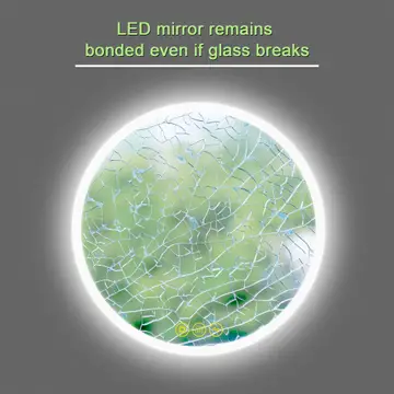 Led Bathroom Mirror Round Backlit Anti-Fog Dimmable 28