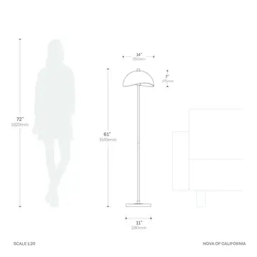 The Luna Bella Slimline Floor Lamp
