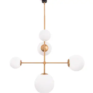 Spark Modern Gold 5 Light Chandelier