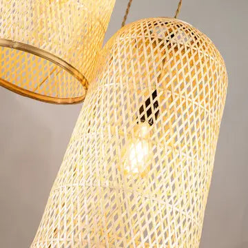 Three Lights Rattan Pendant