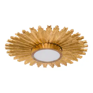 Ceiling Light 22" Farmhouse Led Gold Flush Mount