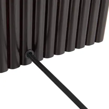 Torque Accent Floor Lamp - Ebony Finish, Hand-Knotted Silver