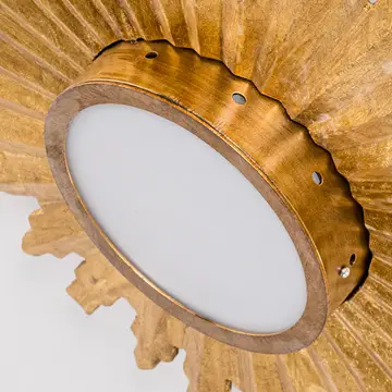 Ceiling Light 22" Farmhouse Led Gold Flush Mount