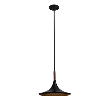Pendant Light 8" Matte Black Lodi Small