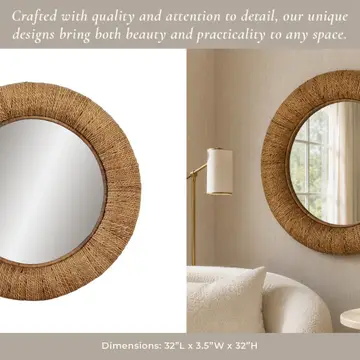 Pulap Woven Banana Wall Mirror