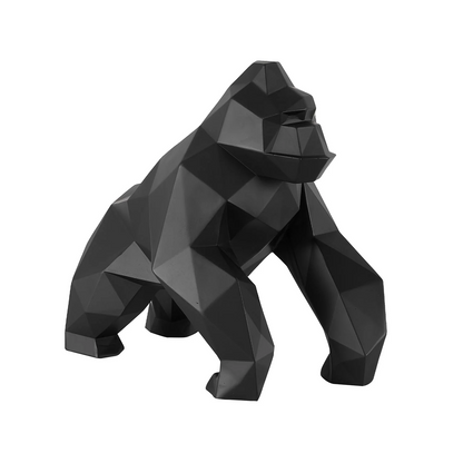 Geometric Ape Sculpture // Matte Black Small