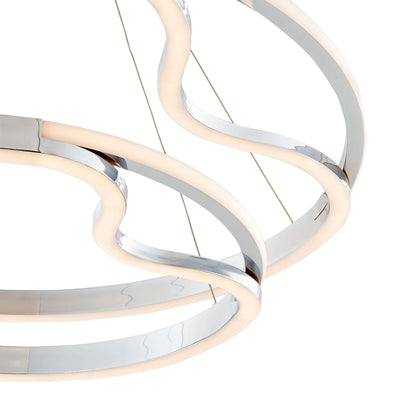 Dimmable Chrome Circle Chandelier
