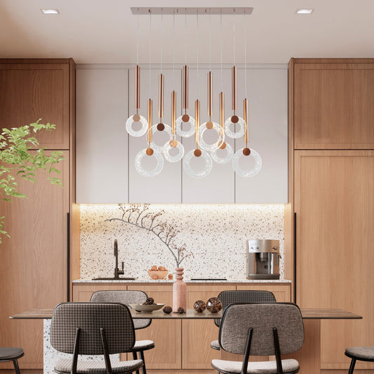 Bronze LED Ring Chandelier