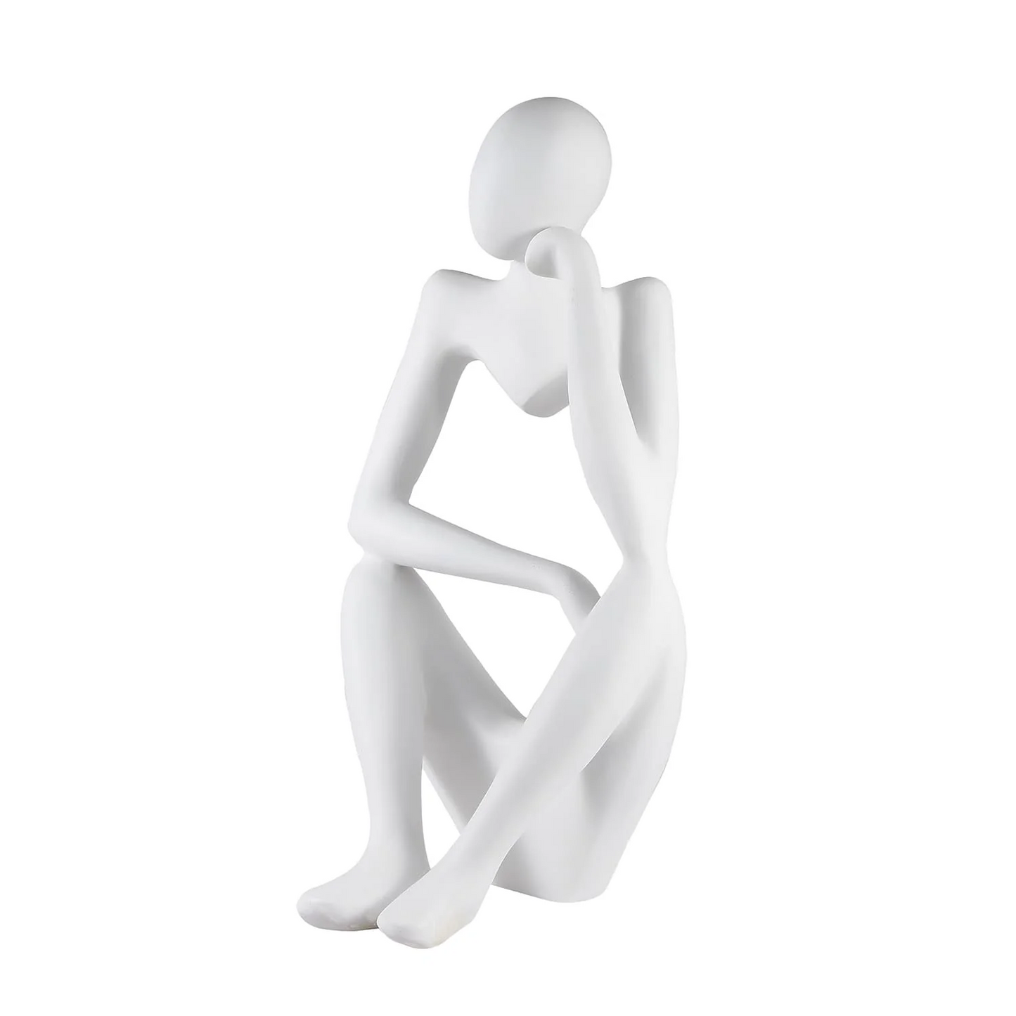 Thinking Figure Sculpture // White