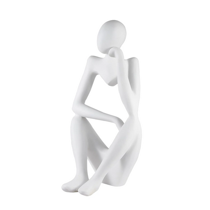 Thinking Figure Sculpture // White